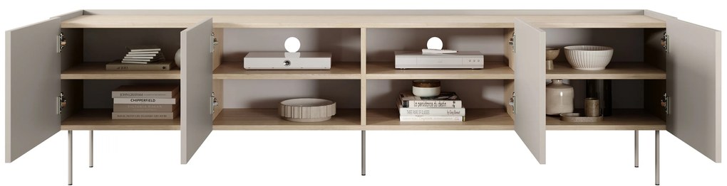 TV stolík Desin 220 cm - kašmírová / dub nagano