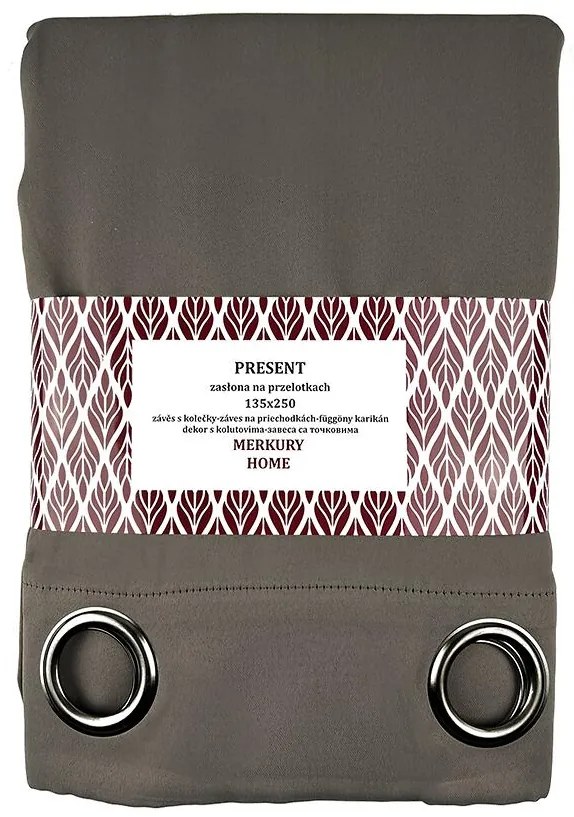 Záves Present na priechodkách 135x250 svetlohnedá Merkury Home