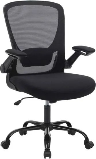 SONGMICS kancelárska stolička, ergonomická počítačová stolička, čierna