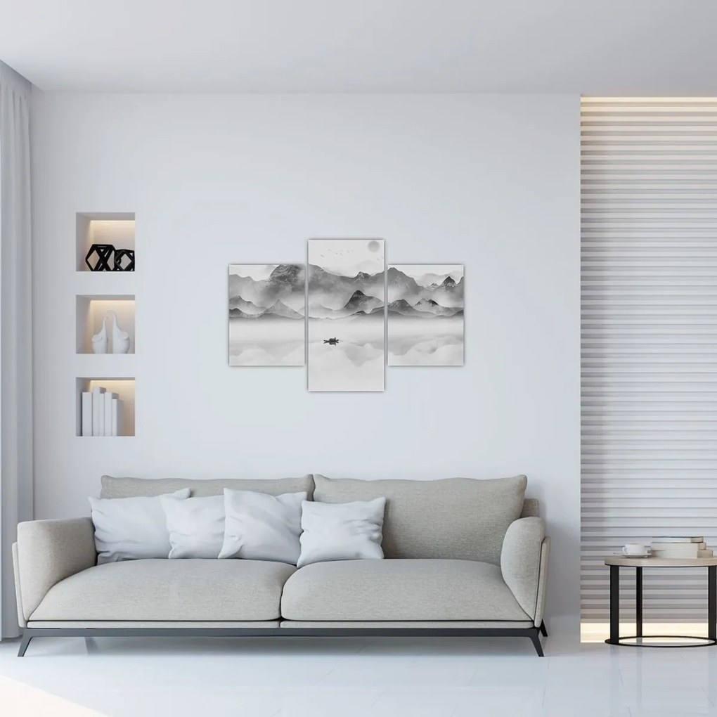 Obraz - Japonské jazero (90x60 cm)
