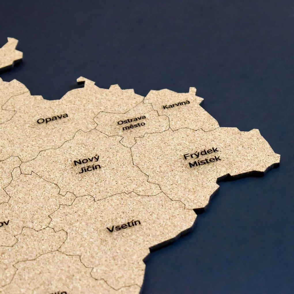 DUBLEZ | Korková mapa okresov Česka | Obraz