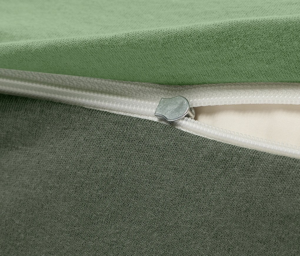 Džersejové obliečky na vankúš, 2 ks, zelené