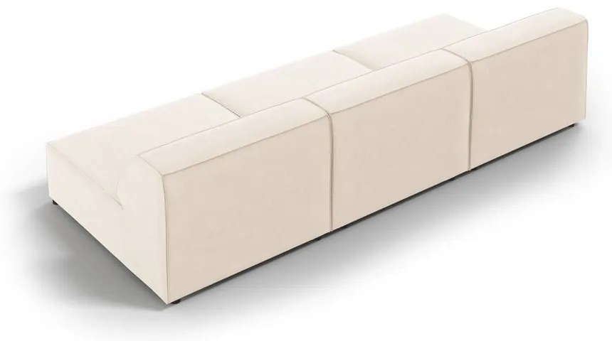 Krémová zamatová pohovka 240 cm Jodie – Micadoni Home