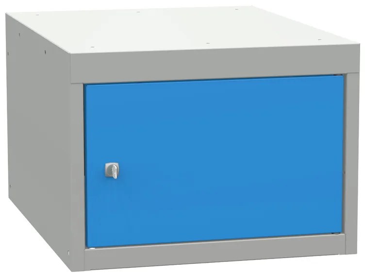 Závesný dielenský box na náradie s dverami KOVONA, bez políc, 350 x 480 x 610 mm