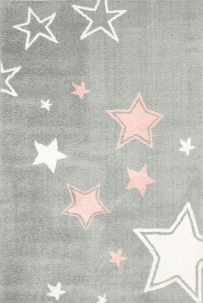 Kusový koberec Hviezdičky šedý, Velikosti 133x190cm