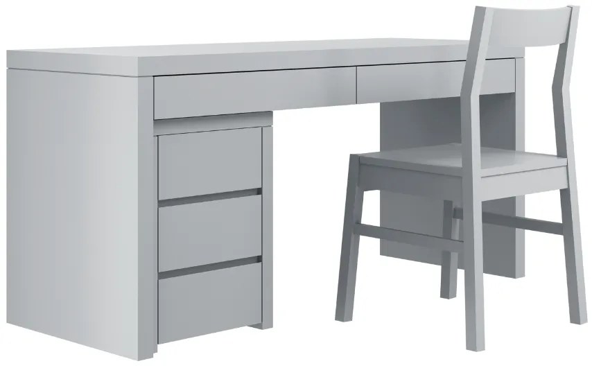 Písací stôl so šuplíkmi o šírke 160 cm SIMONE šedý