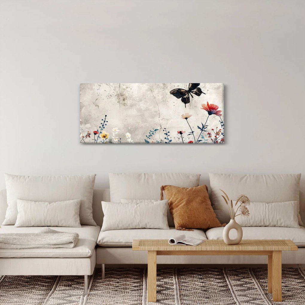 Obraz - Lúka v betóne (120x50 cm)