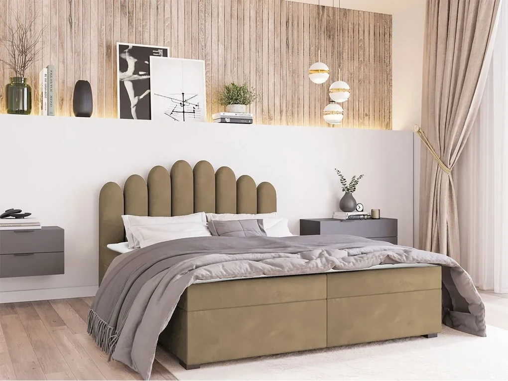Kontinentálna posteľ Beretini, Dostupné poťahy: Itaka 14, Rozmer postele: 140x200