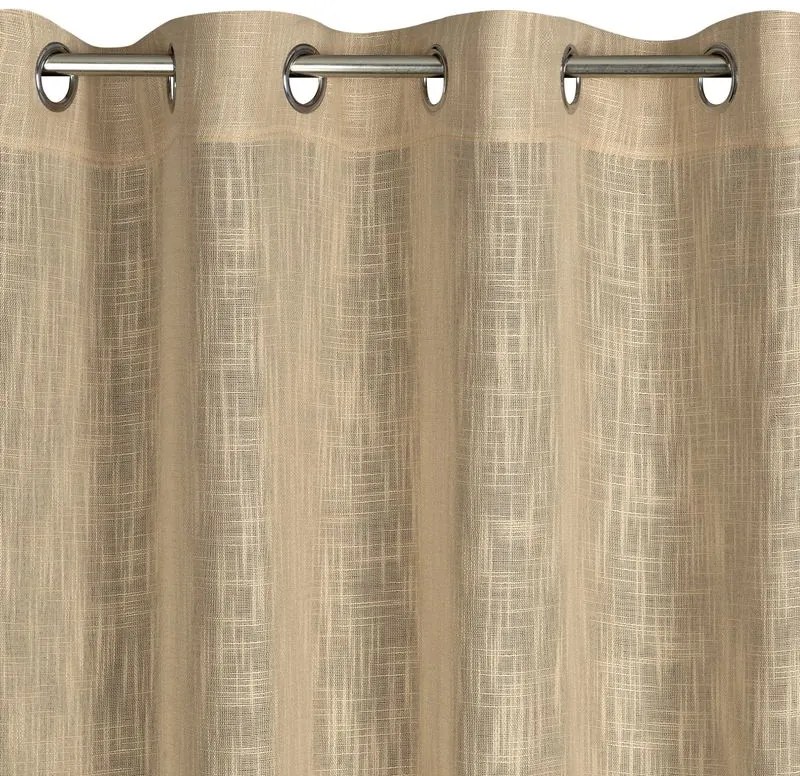 EUROFIRANY záves v ekologickom štýle 140 cm x 270 cm prírodná 100% polyester Rozmer varianty: 140 cm x 250 cm, Farba varianty: Béžová