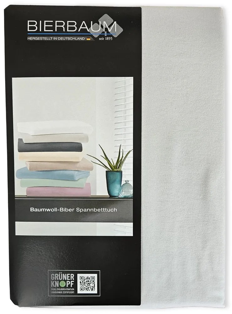 Bierbaum flanelová plachta Silber - 180 x 200 cm