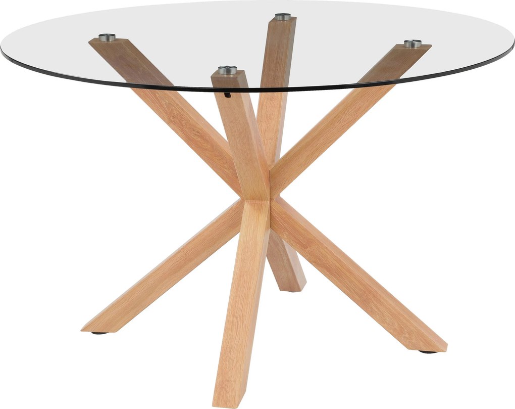 XXXLutz JEDÁLENSKÝ STÔL, číra, farba duba, 119/75,5 cm P & B - Stoly - 002465008302