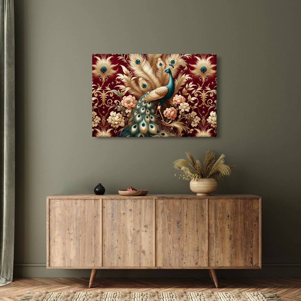 Obraz – Elegantný páv (90x60 cm)