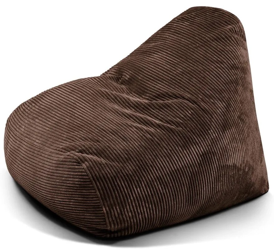 Tmavohnedý menčestrový sedací vak Snug 100 – SLOWDOWN