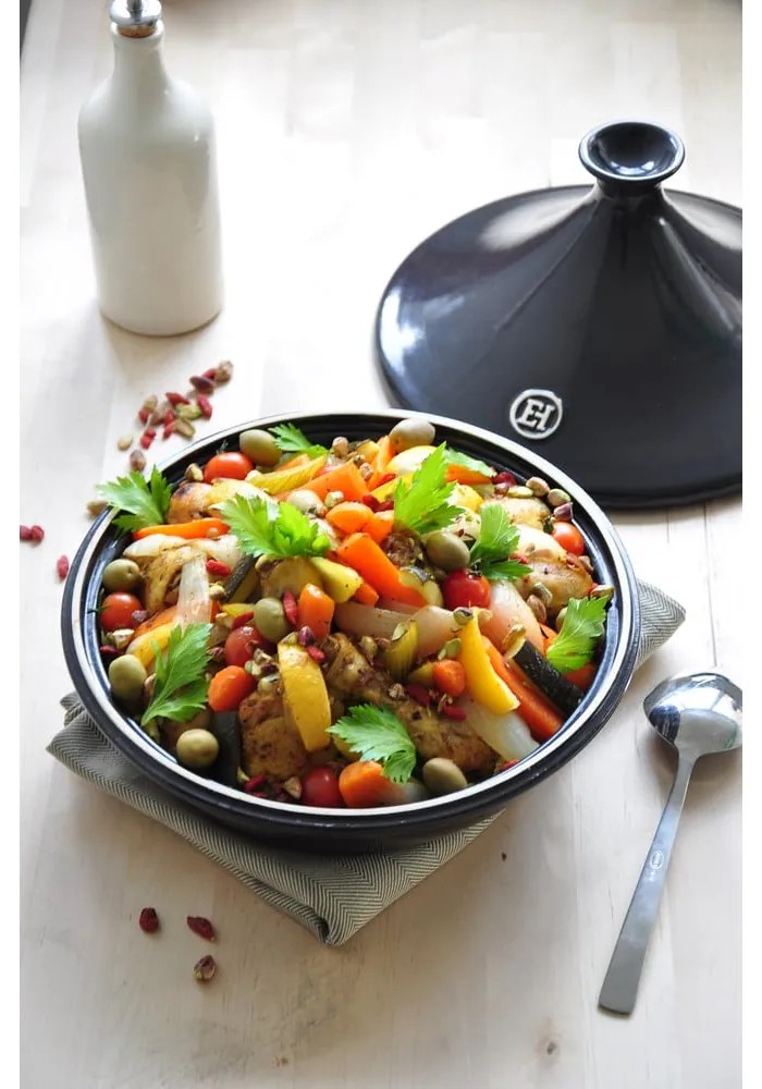 Čierny tajine Emile Henry Flame, ⌀ 32 cm