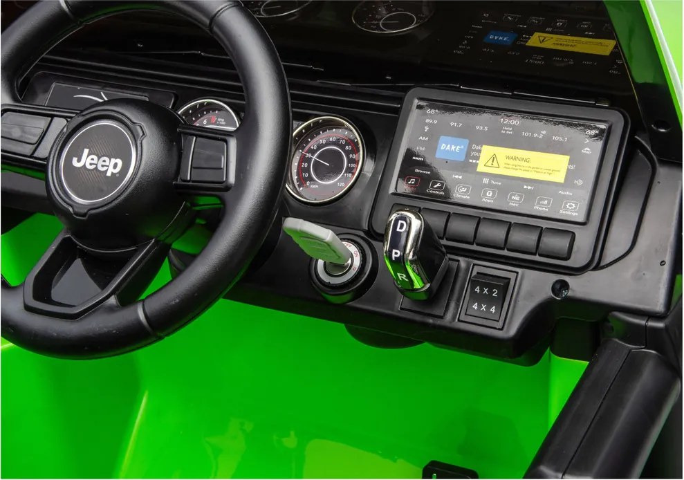 LEAN CARS Elektrické autíčko Jeep Rubicon 4x4 DK-JWR556 4x200W 24V zelené