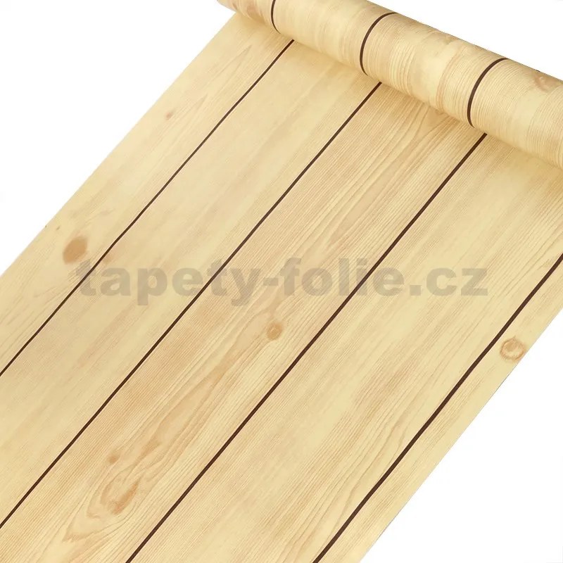 Samolepiace tapety 45 cm x 10 m IMPOL TRADE 9316, smrekové dosky, Samolepiace tapety
