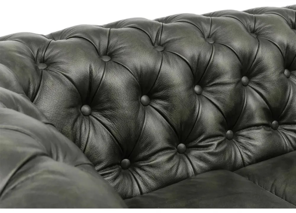 furniture-nabytek.cz - Sedací souprava Chesterfield starožitná zelená