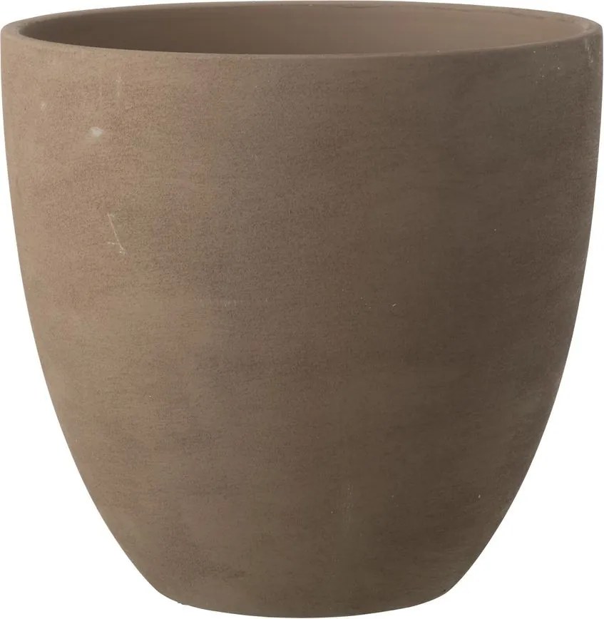 Taupe antik keramický obal na kvetináč Larigge XL - Ø 36*34 cm