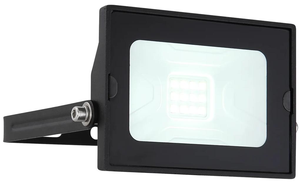 GLOBO Vonkajší LED nástenný reflektor HELGA, 10W, studená biela, čierny, IP65