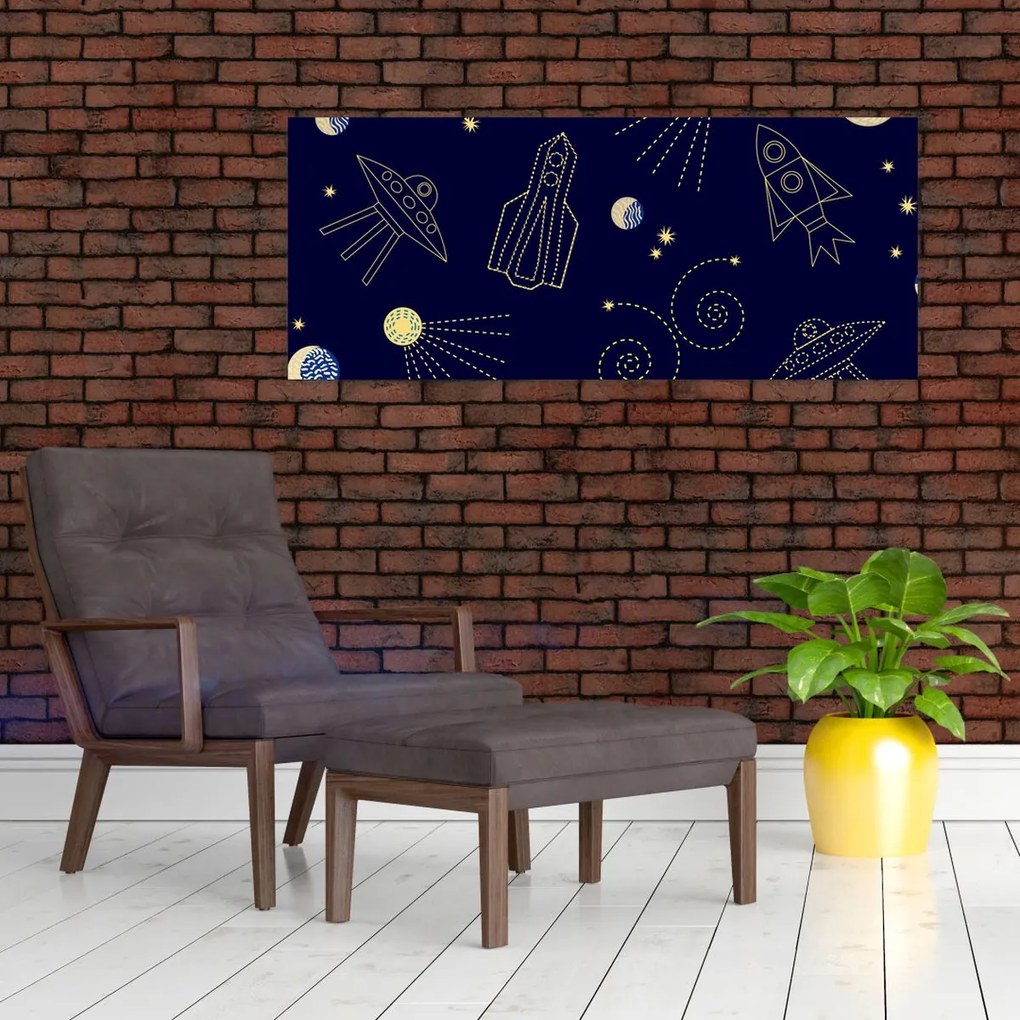 Obraz - Vesmír (120x50 cm)