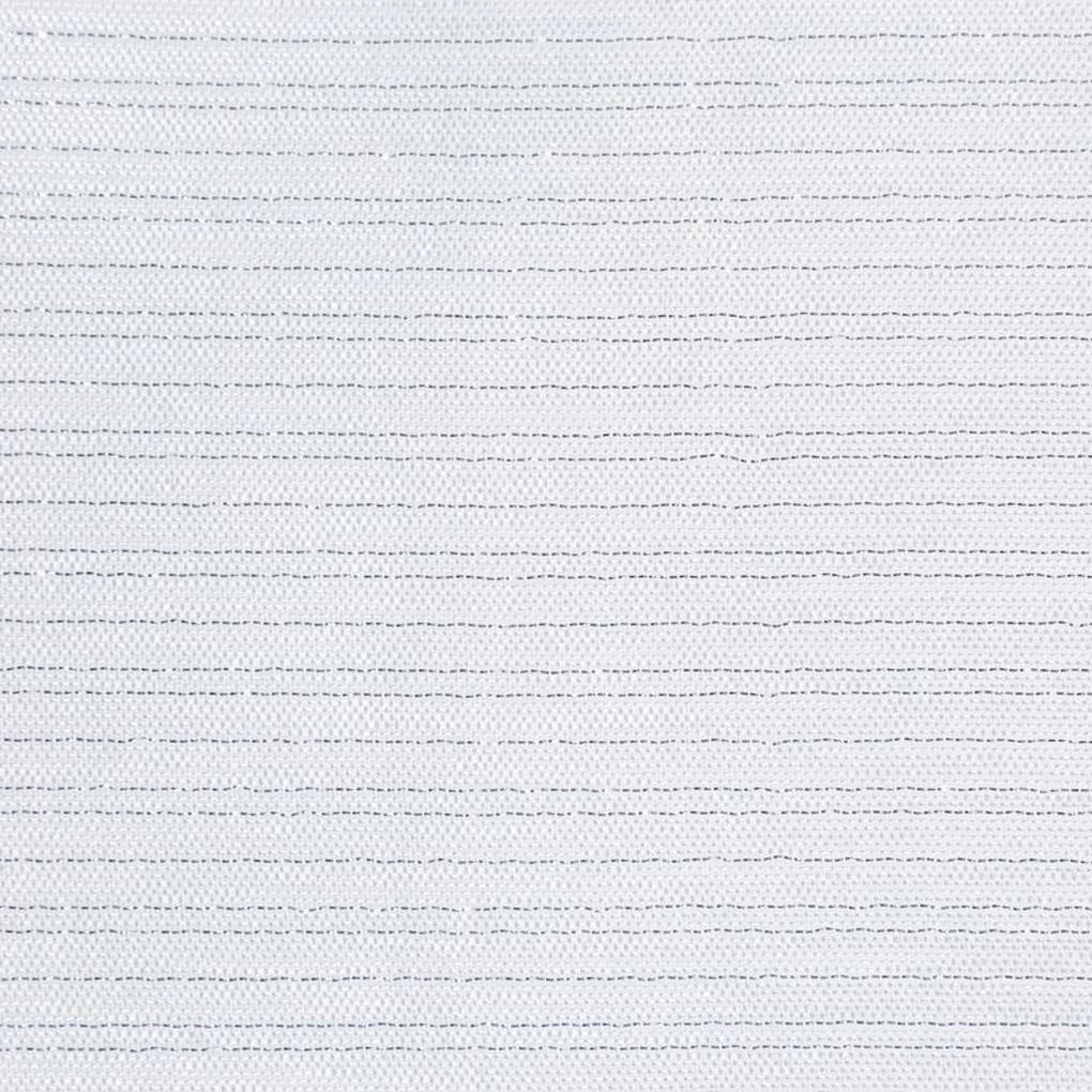 Biela dekoračná záclona so strieborným prešívaním 140 x 250 cm