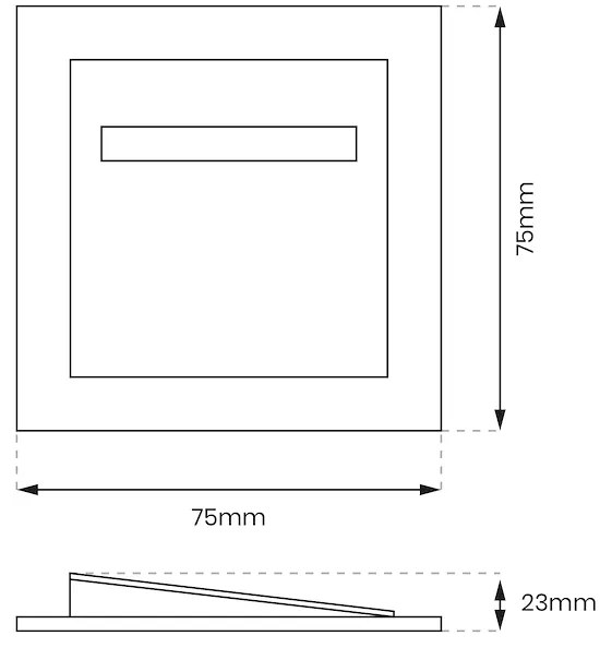 Schodiskové LED svietidlo Fero, 1x LED 0,6w, 4000k, b