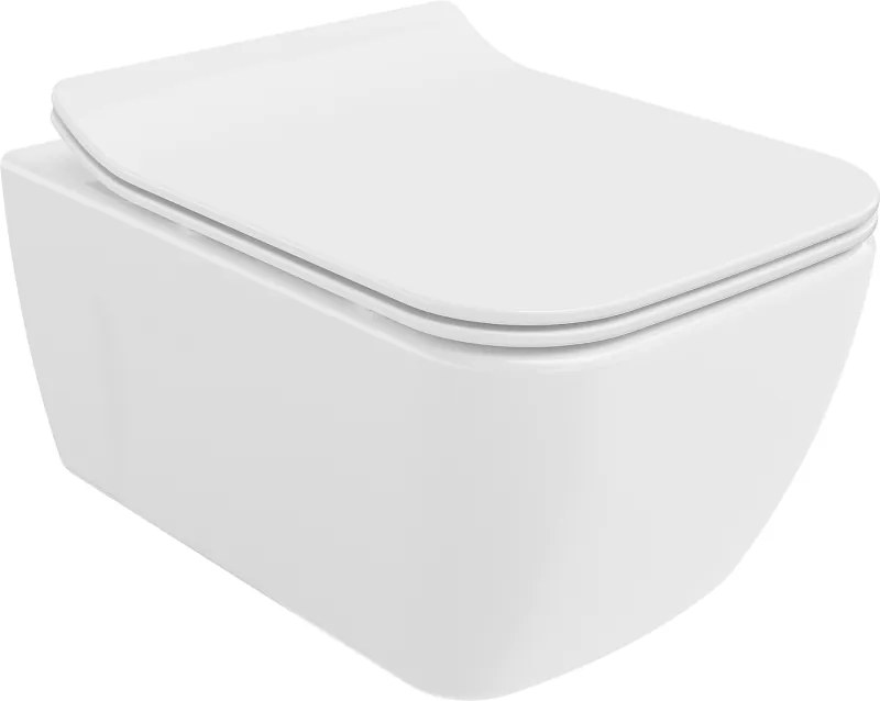 Mexen Margo WC misa Rimless s pomaly zatvárajúcim slim sedadlom, duroplast, lesklá biela - 30420800