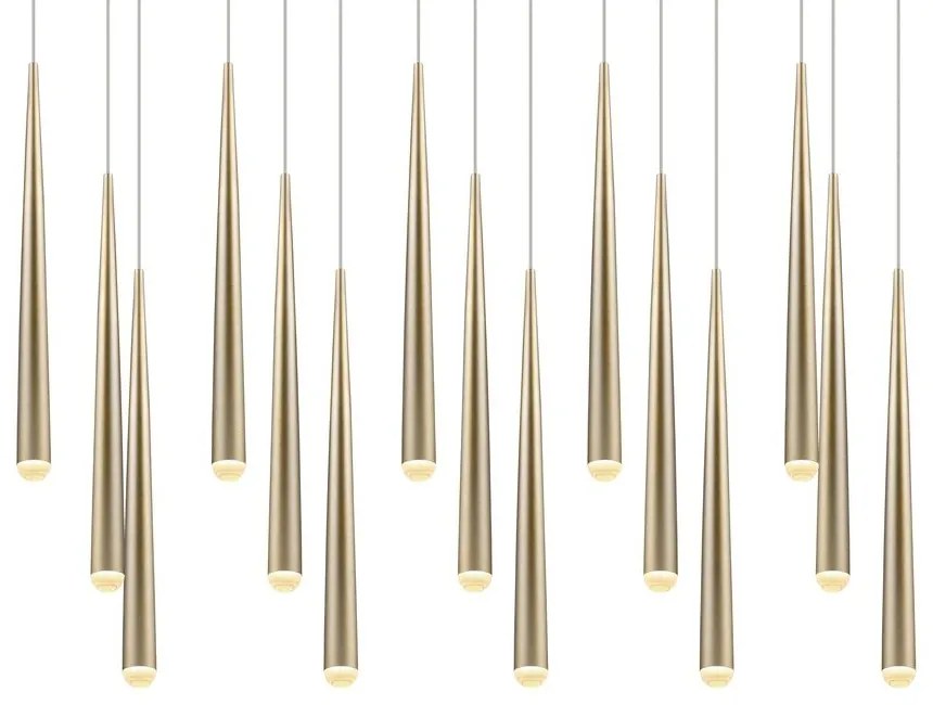 LED závesné svietidlo v zlatej farbe Cala – Trio Select