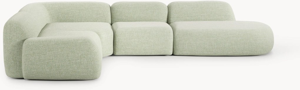 XL modulárna buklé rohová pohovka Wolke