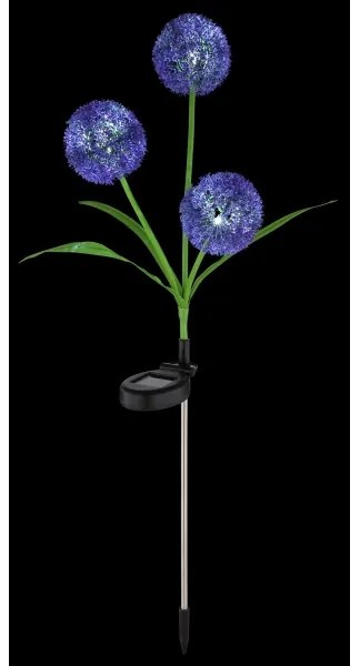 Globo 33599P - LED Solárne svietidlo SOLAR 3xLED/0,06W/3V 5000K IP44 fialová