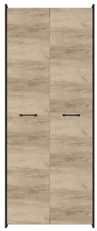 Šatníková skriňa MOKKA II 80 cm dub Cantenbury/dub Country šedý