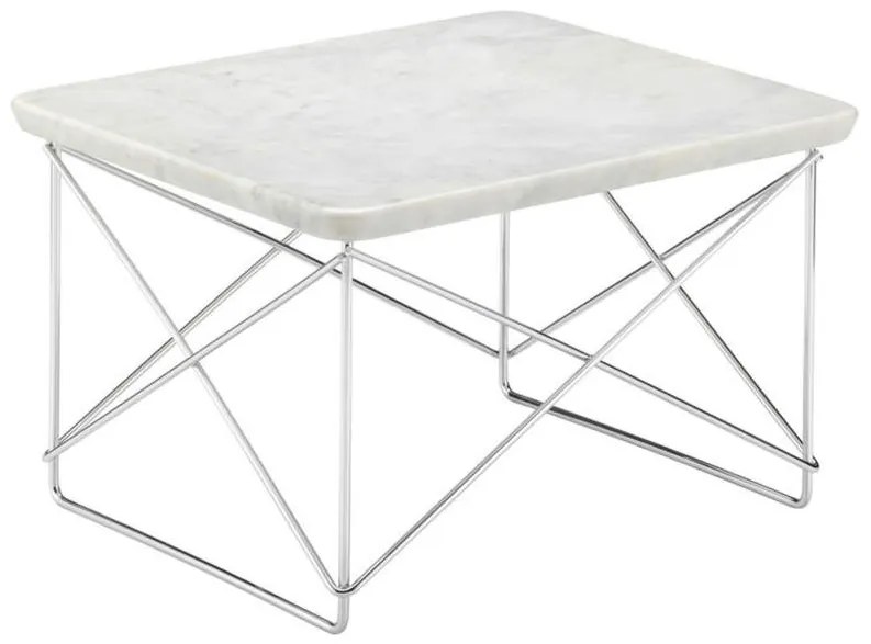 Vitra Occasional Table LTR Marble Carrara, chrome