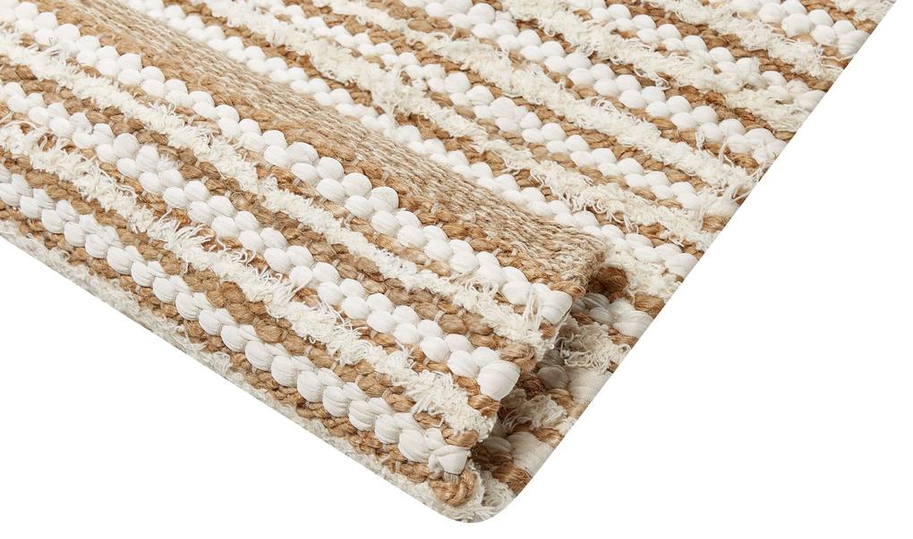 Bavlnený koberec 200 x 300 cm béžová a biela BARKHAN Beliani