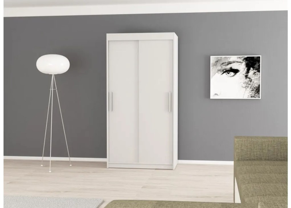 Posuvná skriňa MORI 150, 150x200x62, biela