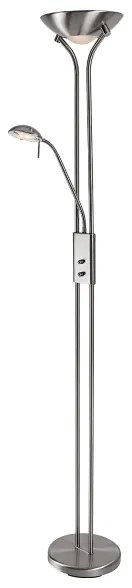 Brilagi - Stmievateľná stojacia lampa SCARLETT 1xR7s/230W/230V+1xG9/40W matný chróm