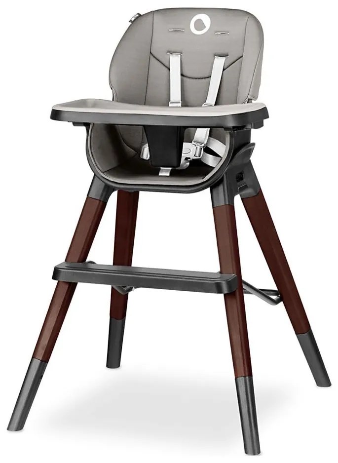 Lionelo - Detská jedálenská stolička 2v1 MONA Black Onyx