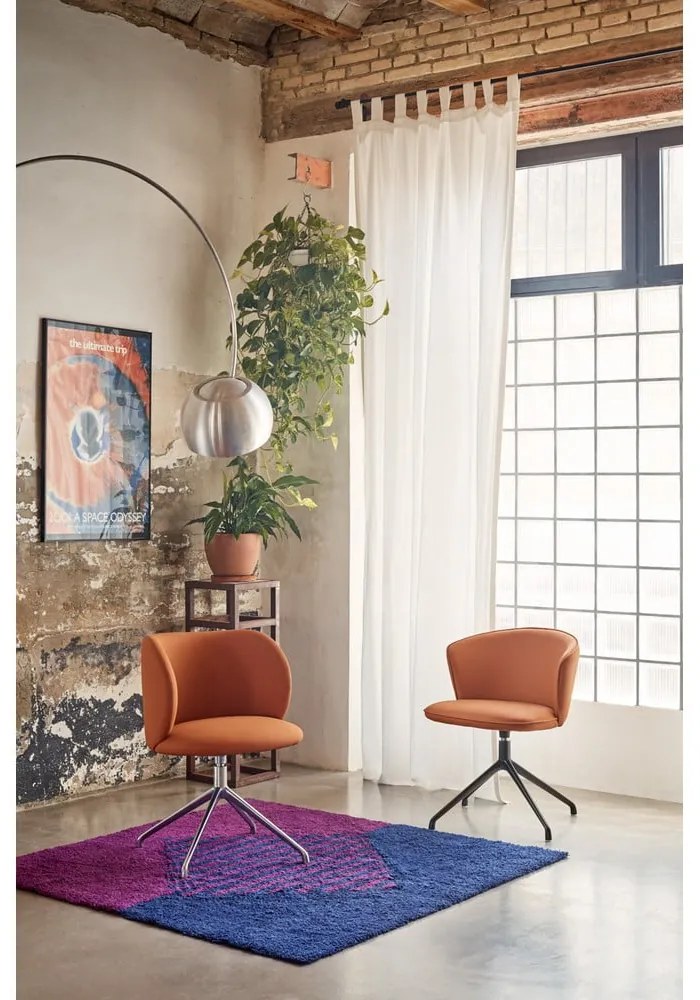 Oranžové čalúnené jedálenské kreslá v súprave 2 ks Add – Teulat