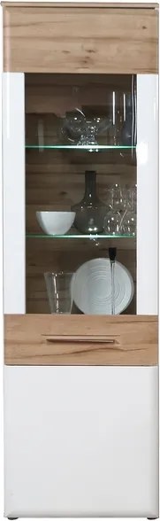 Vysoká ľavá vitrína Cartago, s osvetlením
