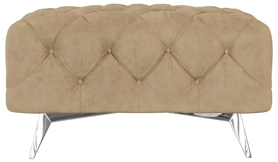 Svetlohnedá zamatová podnožka Chelsea – Ropez