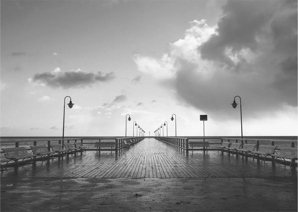 Obraz - Promenáda pri pobreží (70x50 cm)