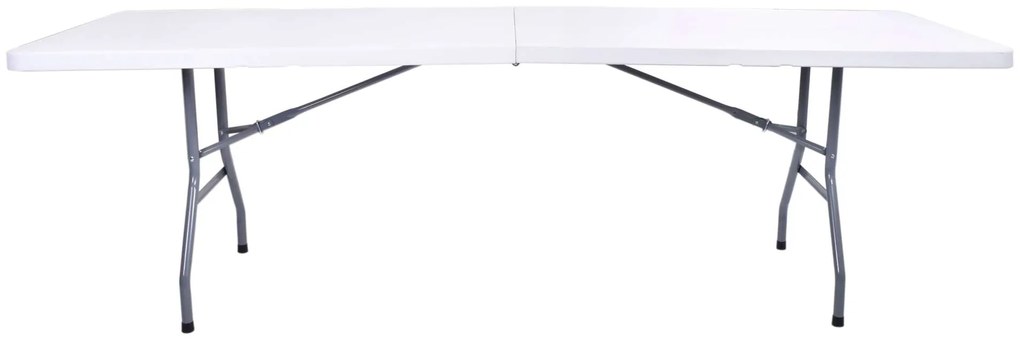 Cateringový stôl IMPRO, skladací do kufra, 240 cm, biely