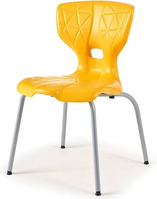Školská stolička ALDA I, výška 460 mm, žltá