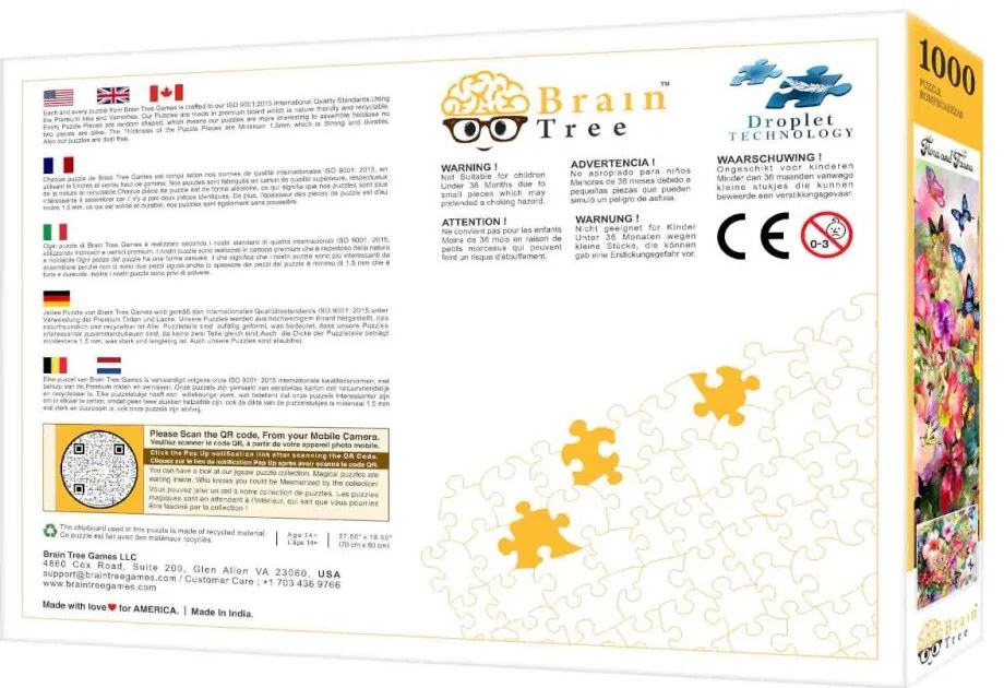 Brain Tree Puzzle Kvety a motýle 1000 dielikov