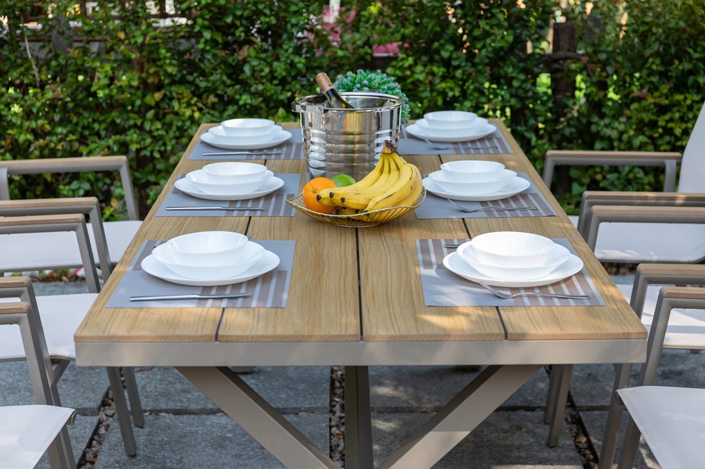 Doppler MERAN set - záhradná 7-dielna jedálenská súprava