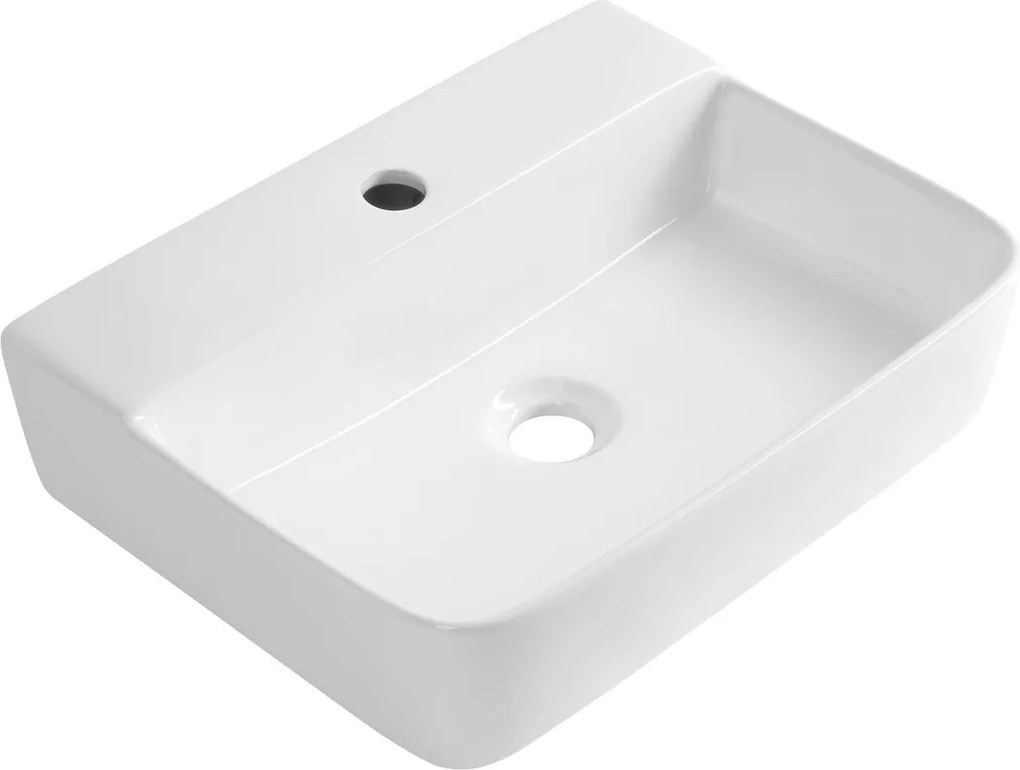 Aqualine Aqualine, CRISTY keramické umývadlo 45x34cm, biela, NP381
