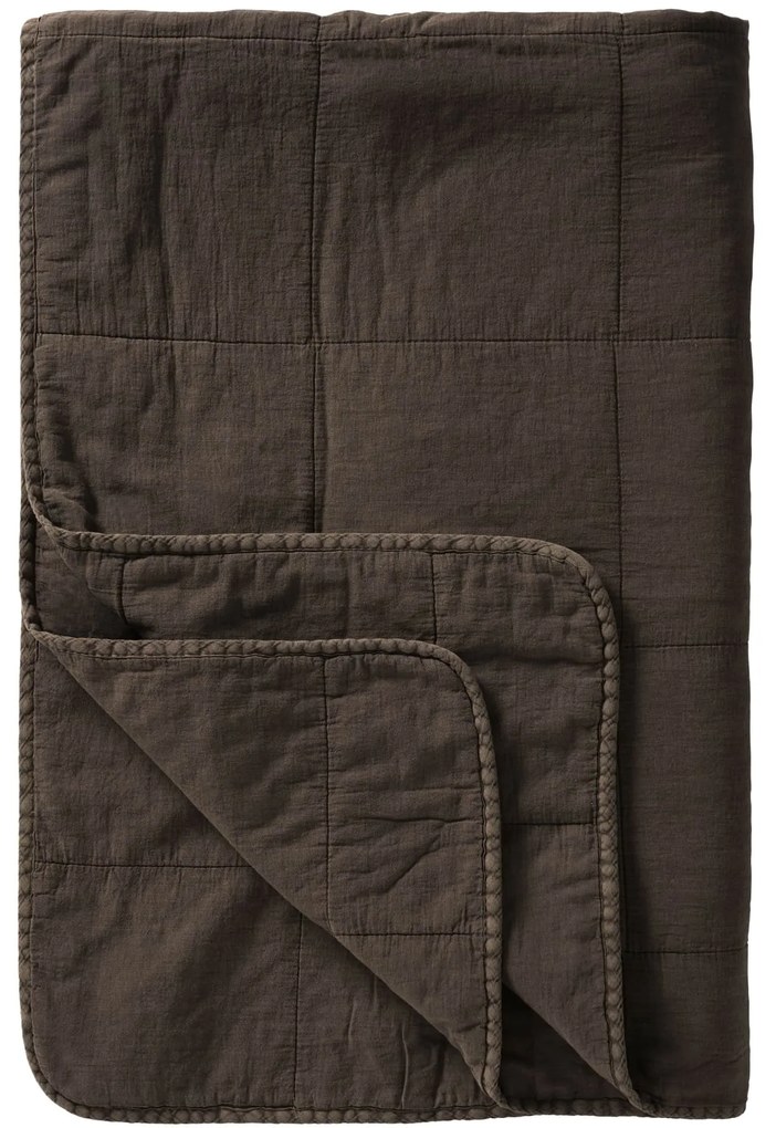 Ib Laursen Prešívaný prehoz Chocolate 130 x 180 cm