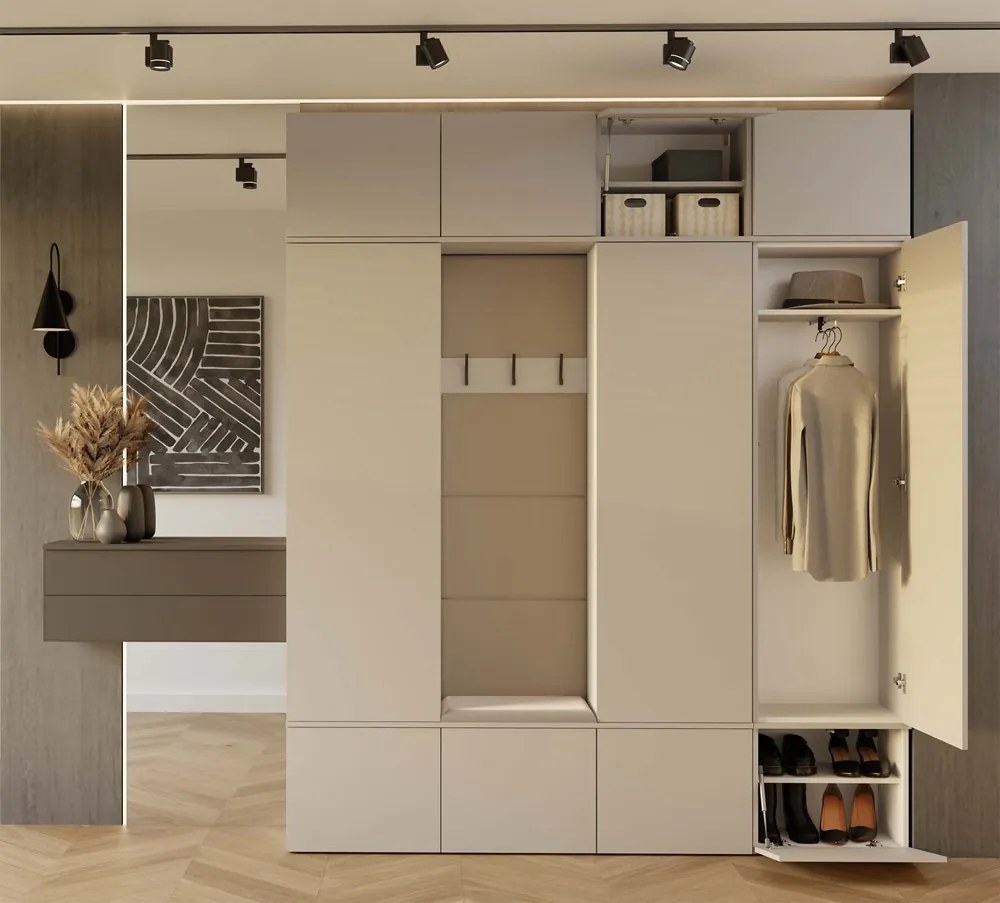 Předsíňová stěna Haga II 200 cm kašmír