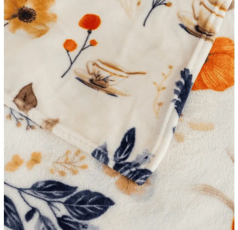 Mikroplyšová baránková deka PAPAVA, krémová Rozmer: 200 x 220 cm