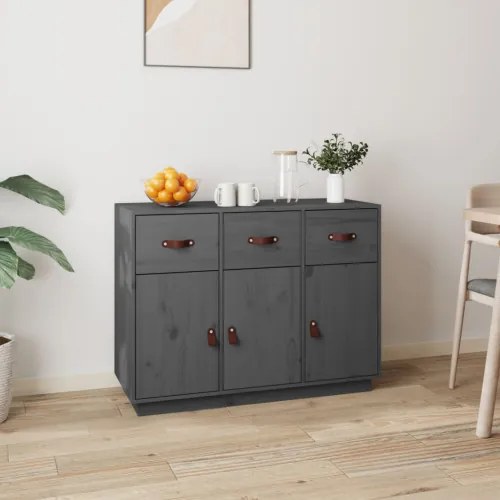 vidaXL Komoda sivá 100x40x75 cm borovicový masív-