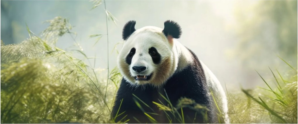 Obraz - Panda (120x50 cm)